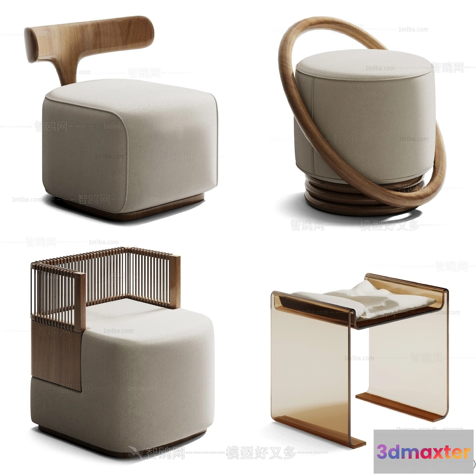1371995 - Stool - Bar Chair - 3D Models - 3D Furniture Models for Interior - 076 3D Max