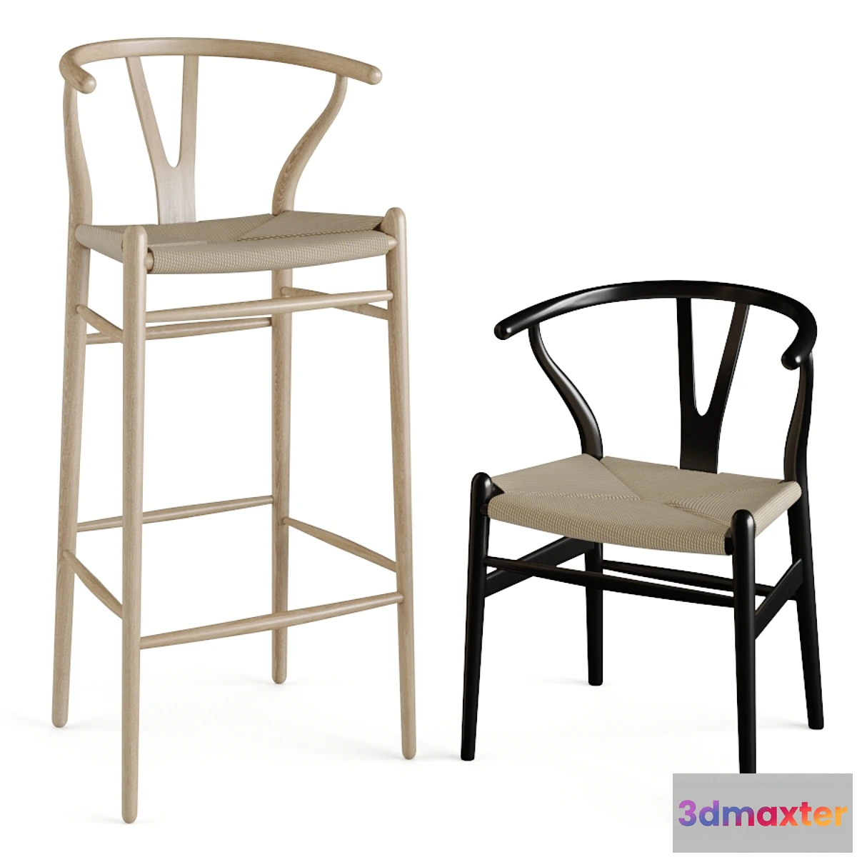 1394826 - Wishbone Chair 4-in-1 3D Max