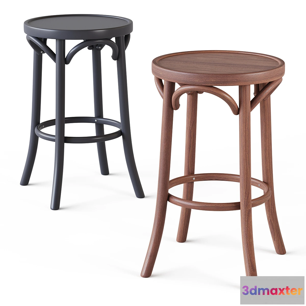 1396306 - Vienna Backless Counter Stools (Crate and Barrel) 3D Max