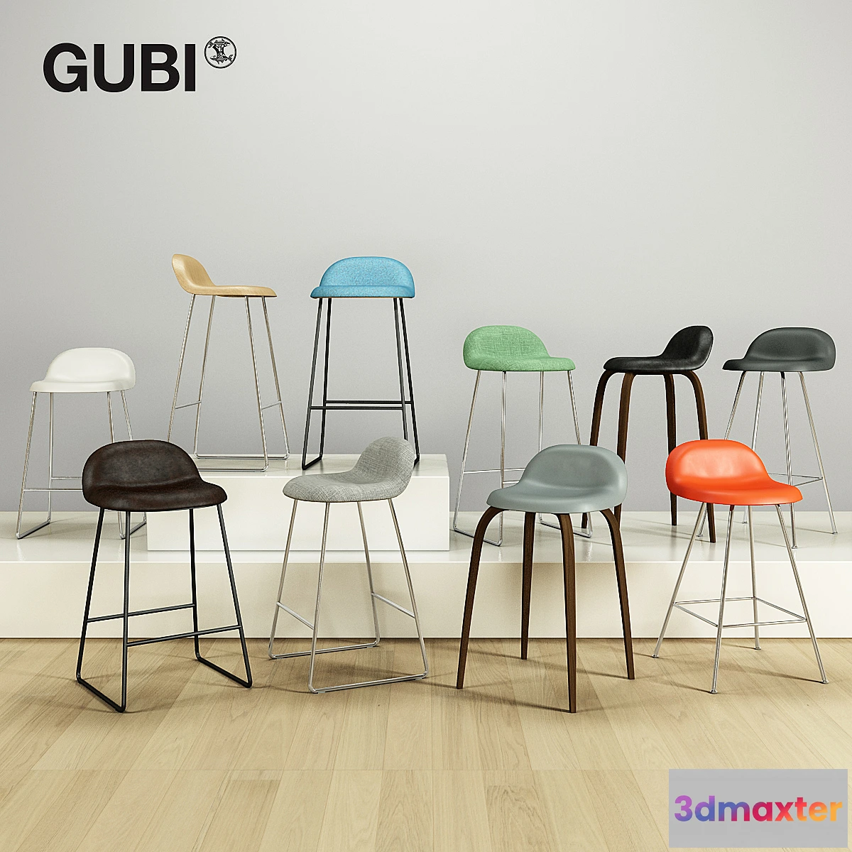 1396664 - GUBI STOOL COLLECTION 3D Max