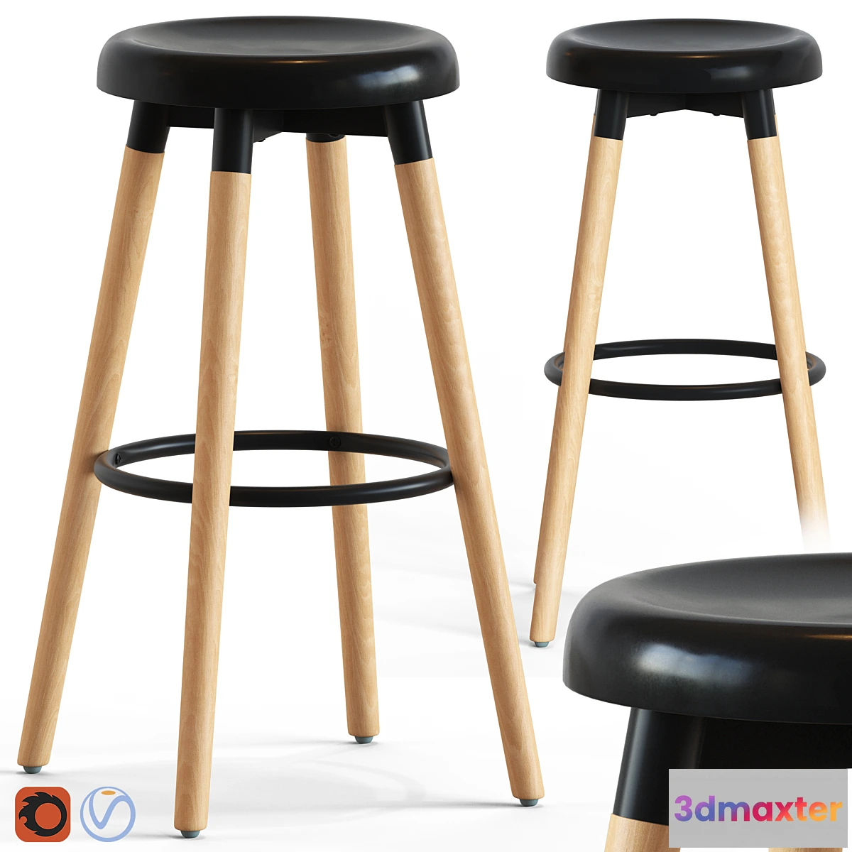 1397036 - Viva bar stool 3D Max