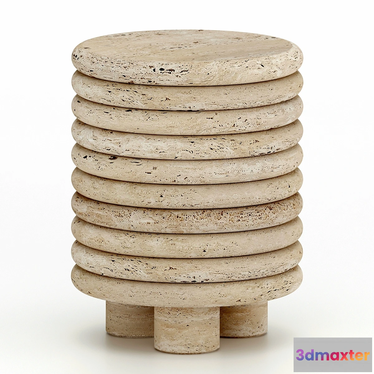 1397914 - Scala Travertine Stool by Giobagnara 3D Max