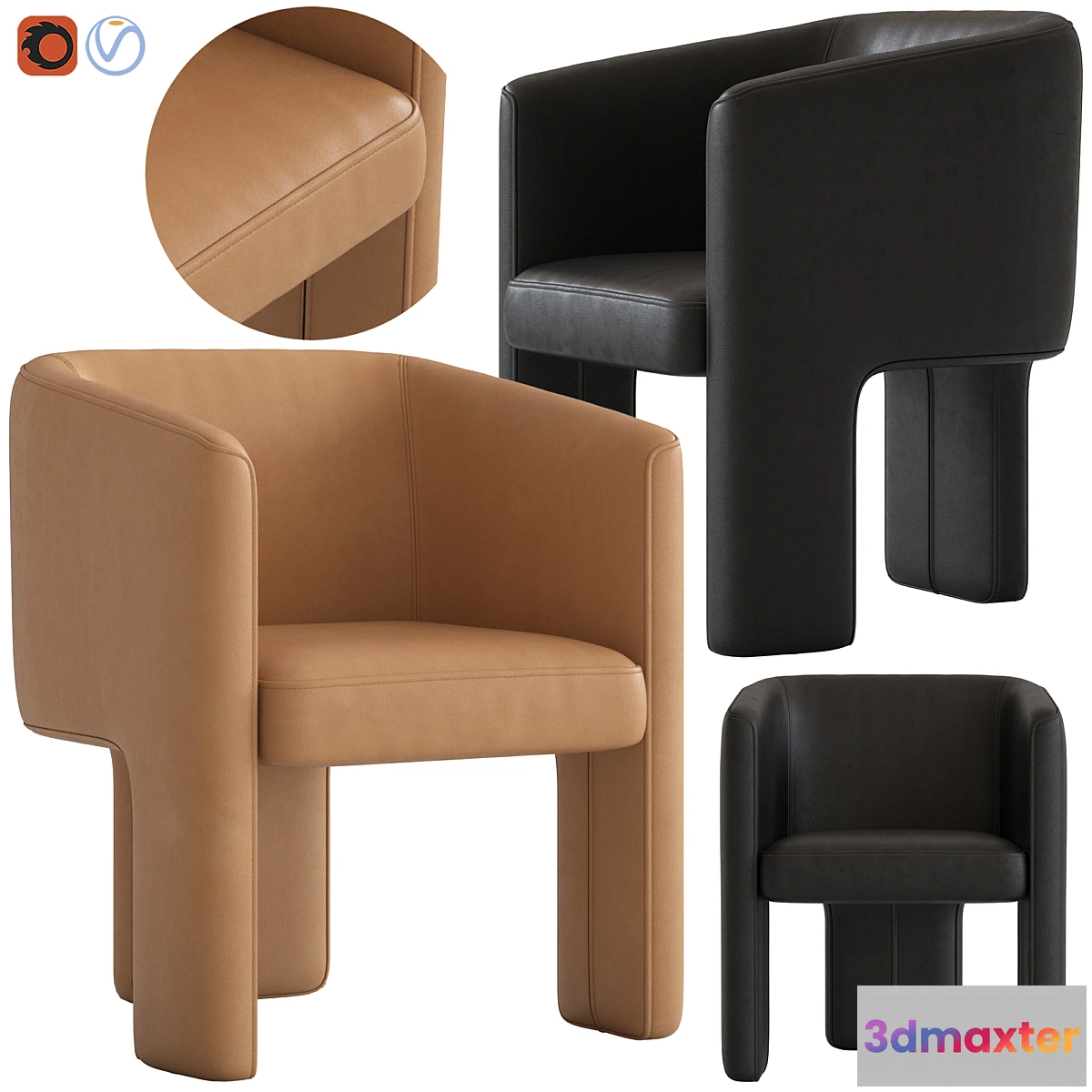 1398650 - Coco Republic Phoenix Dining Chair 3D Max
