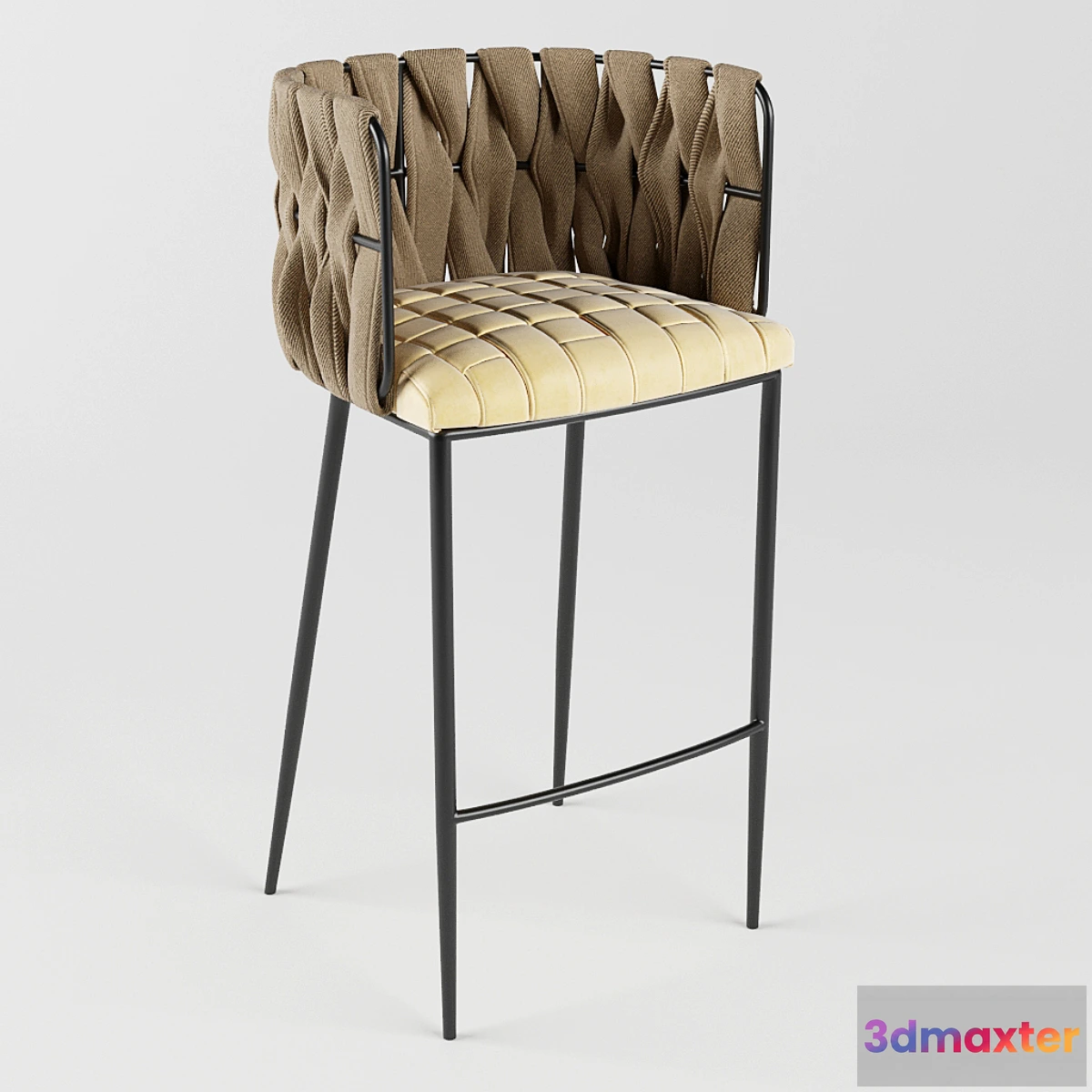 1399792 - Kare Bar Stool Cheerio Yellow 3D Max