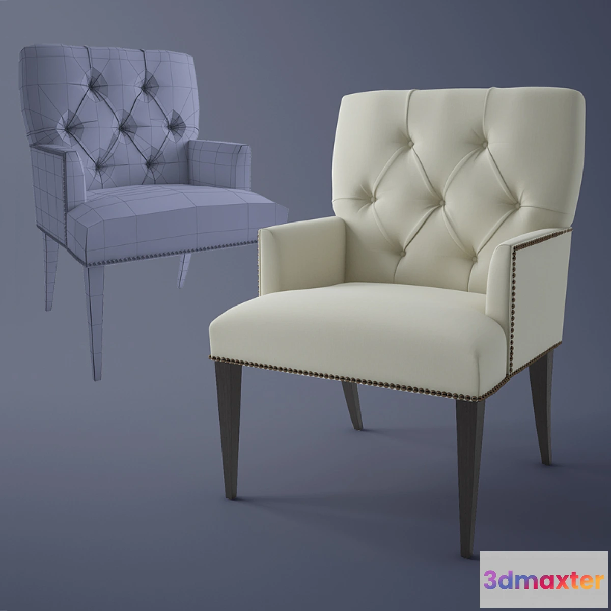 1401540 - Baker St. Germain Side Chair 7847 3D Max