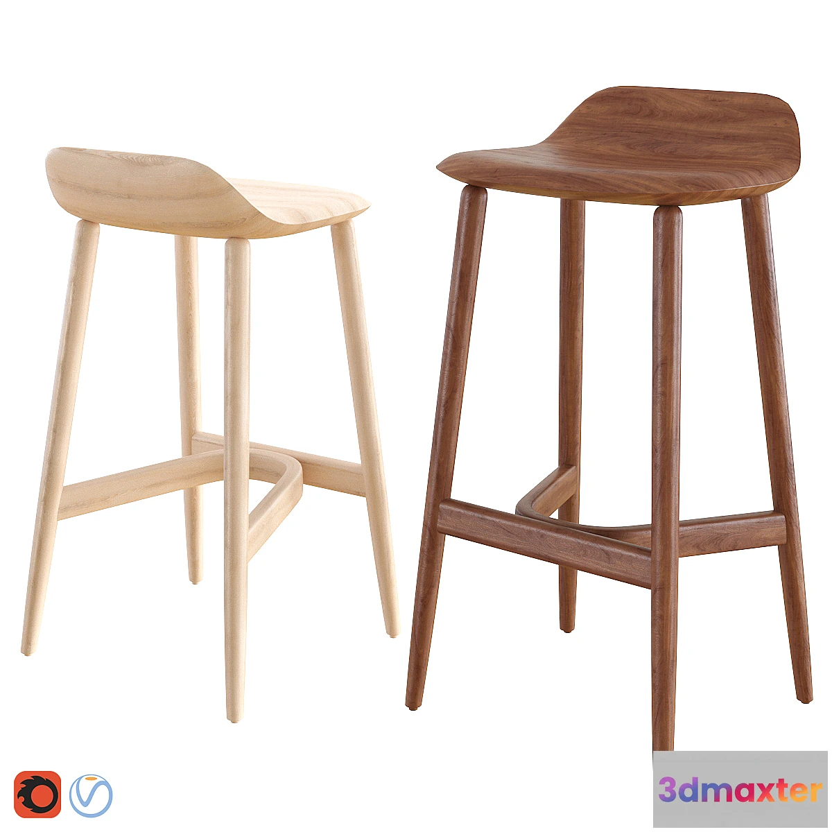 1402464 - Bar Stool Crosshatch Stool by Herman Miller 3D Max