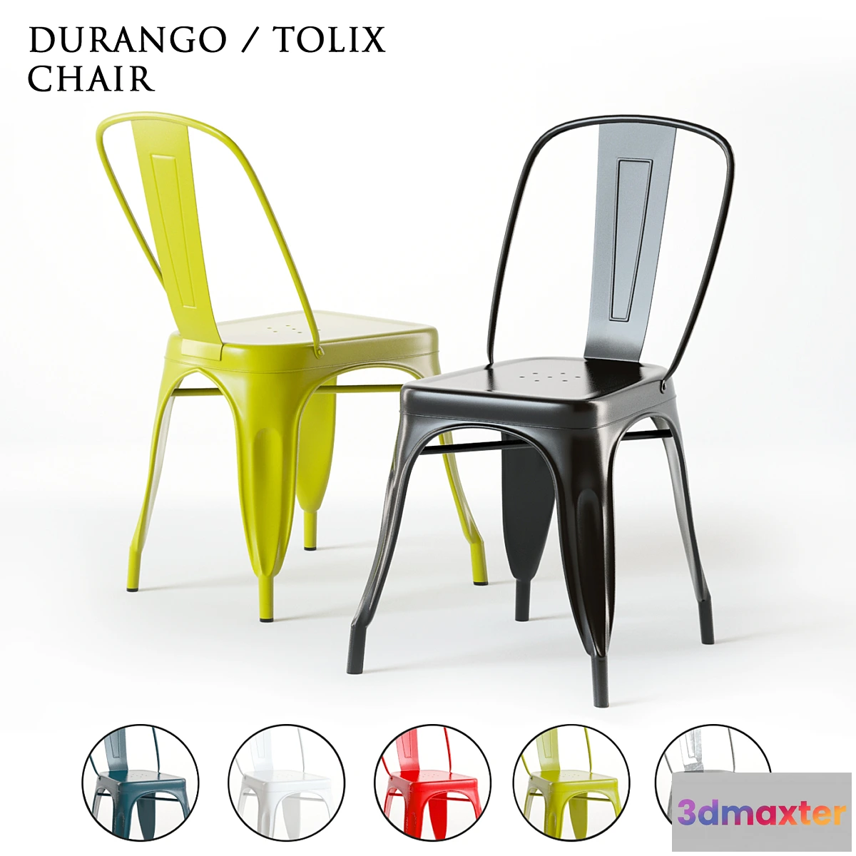 1406466 - Pottery Barn Durango (tolix) Side Chair 3D Max