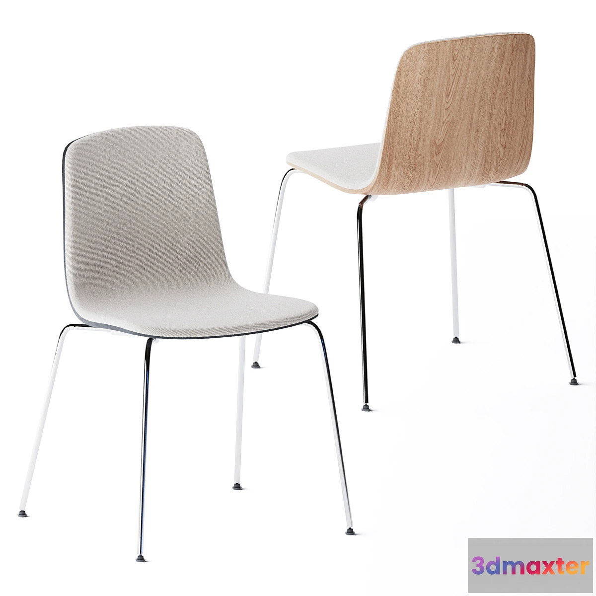 1407902 - Upholstered stackable chair Aavo by Arper 3D Max
