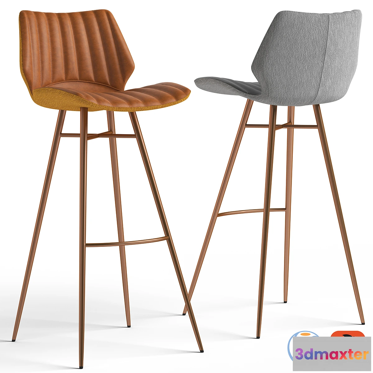 1410532 - Bar Stools Loftdesigne 2695 2696 3D Max