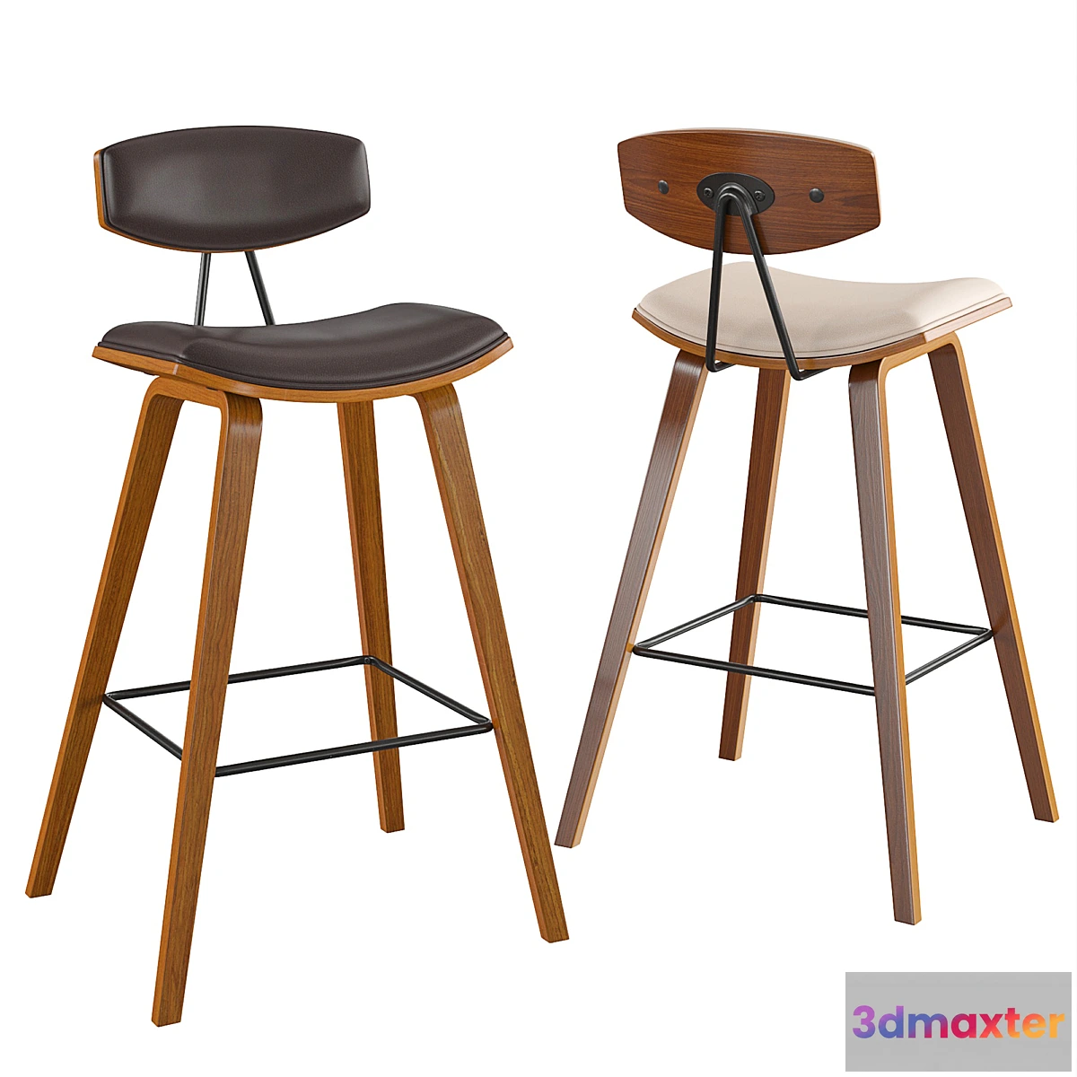 1410562 - Armen Living Fox Bar Stool 3D Max