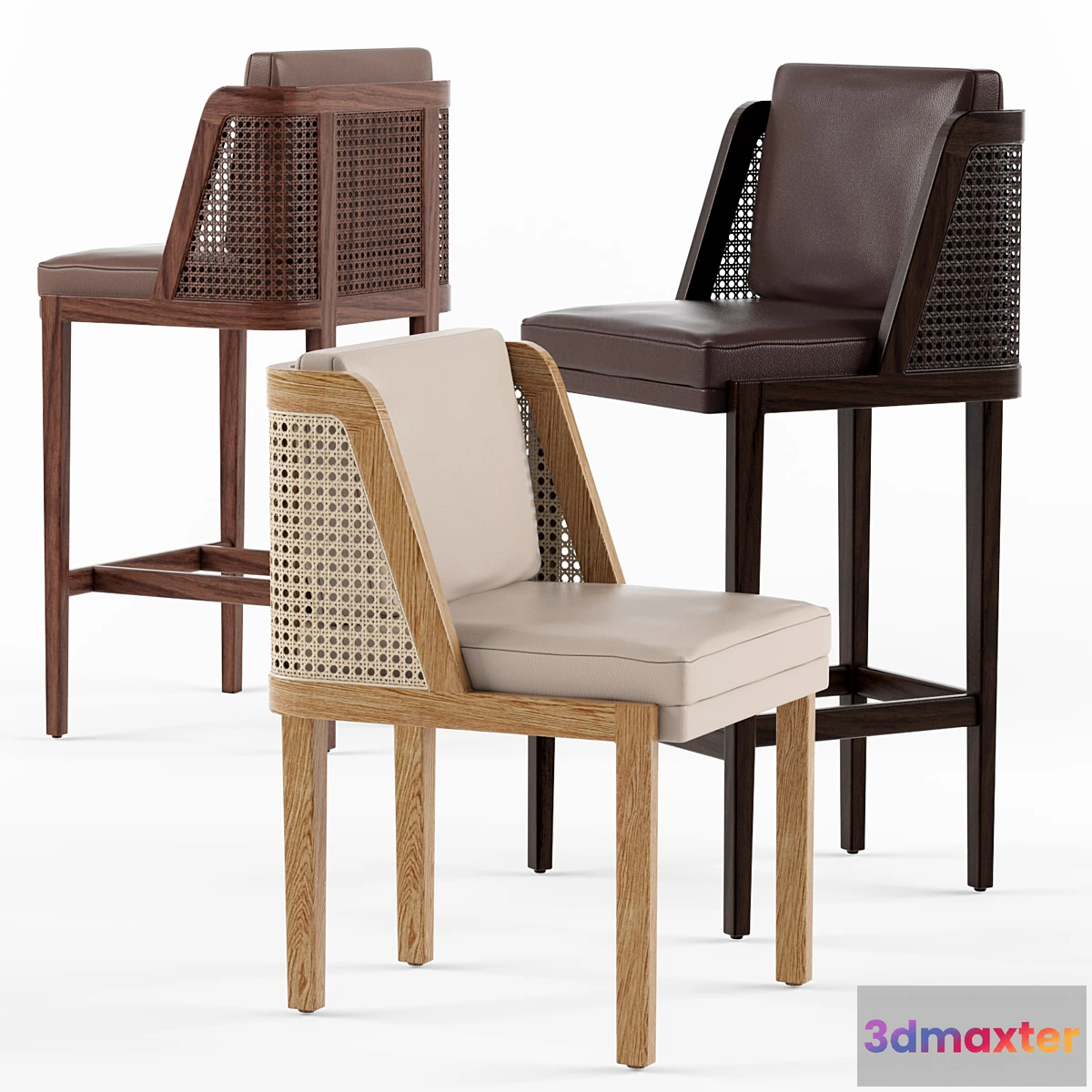 1412146 - Throne Rattan Dining Chair and Barstool 3D Max