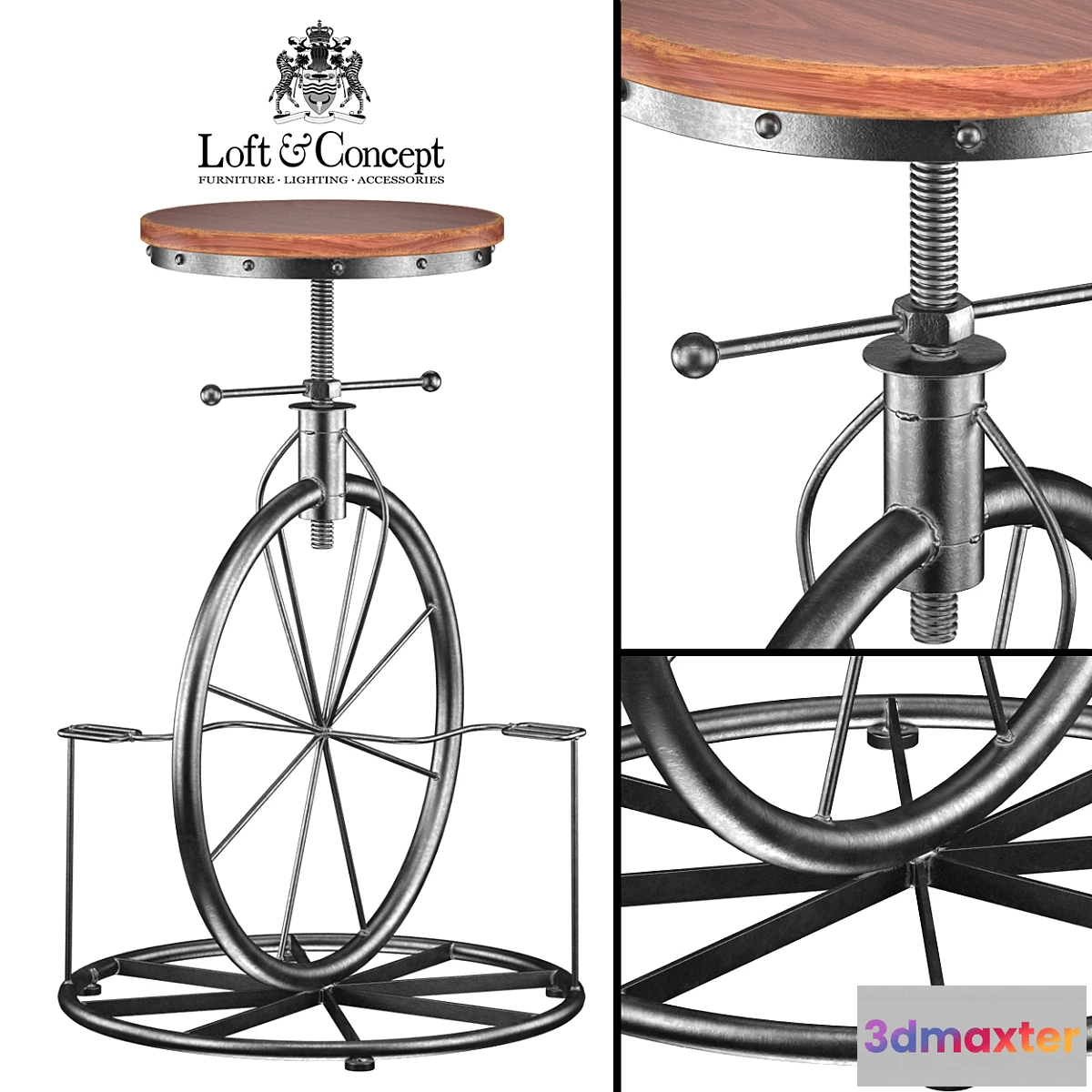 1413416 - LOVT BAR STOOL BICYCLE 3D Max