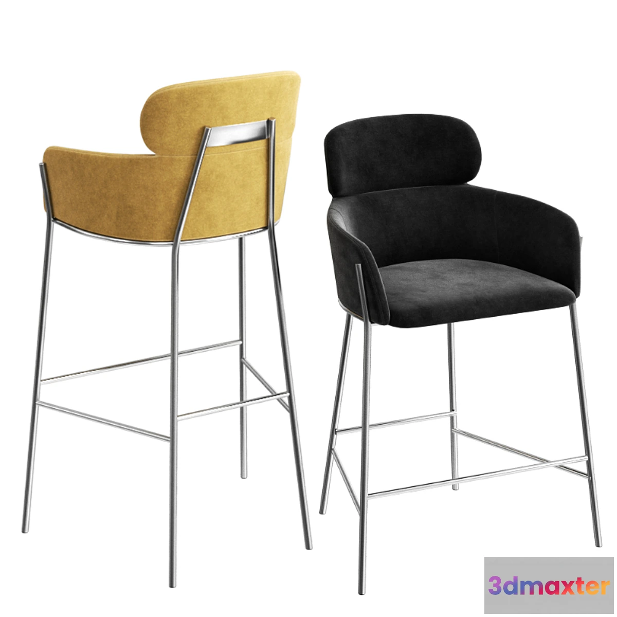 1413696 - CB2 azalea bar stools & counter stool 3D Max