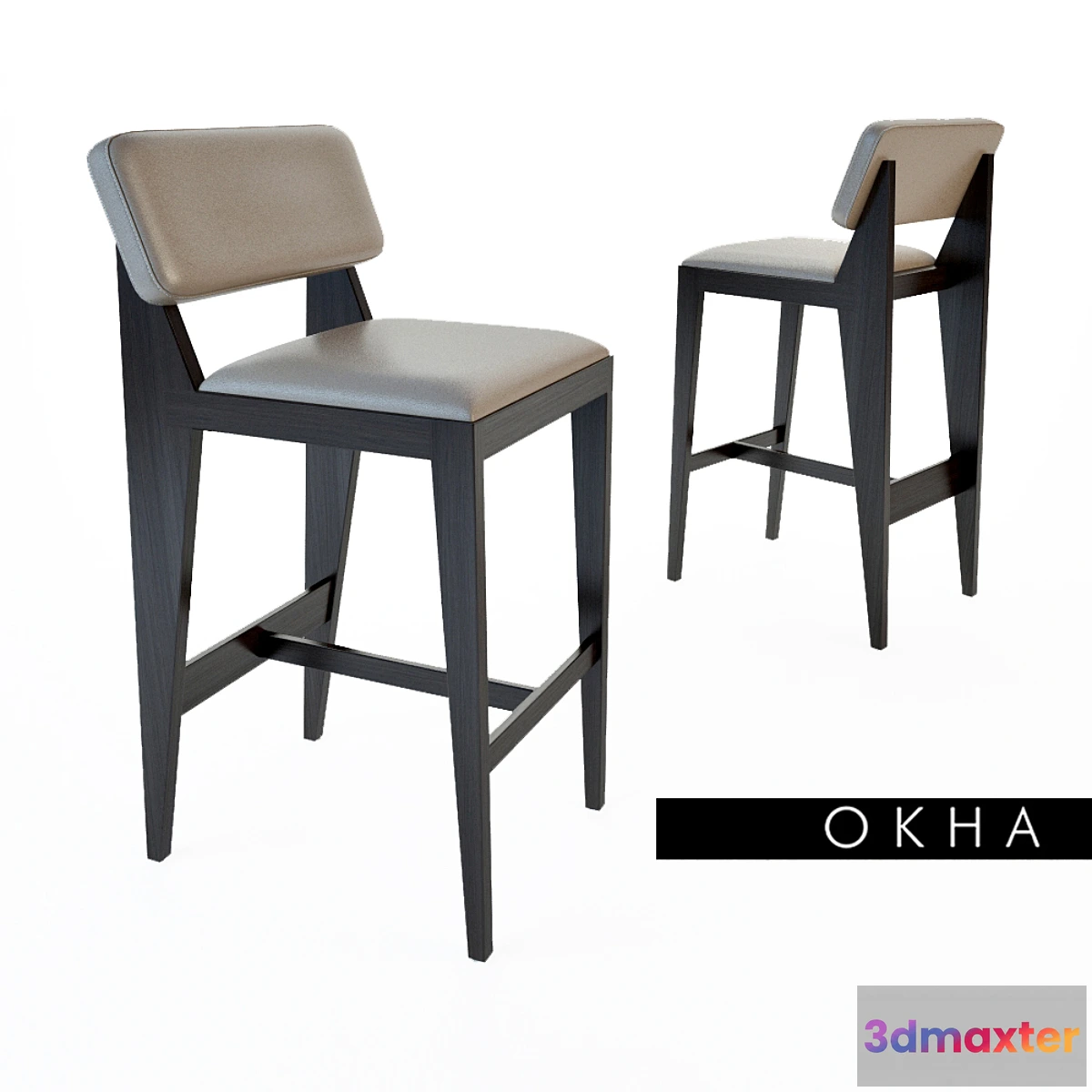 1413802 - OKHA_CARLOTA Barstool 3D Max