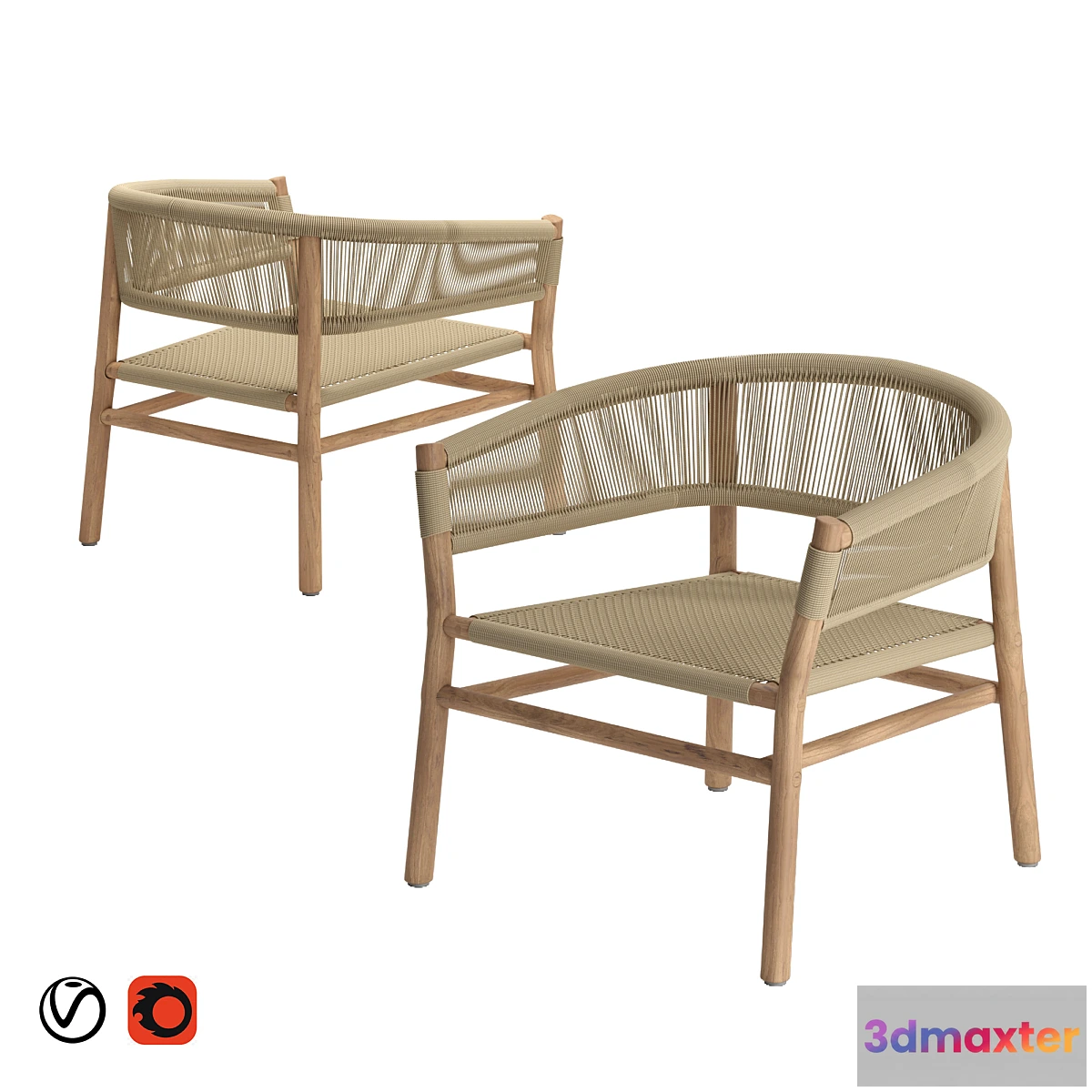 1413964 - Ethimo Kilt Lounge Chair 3D Max