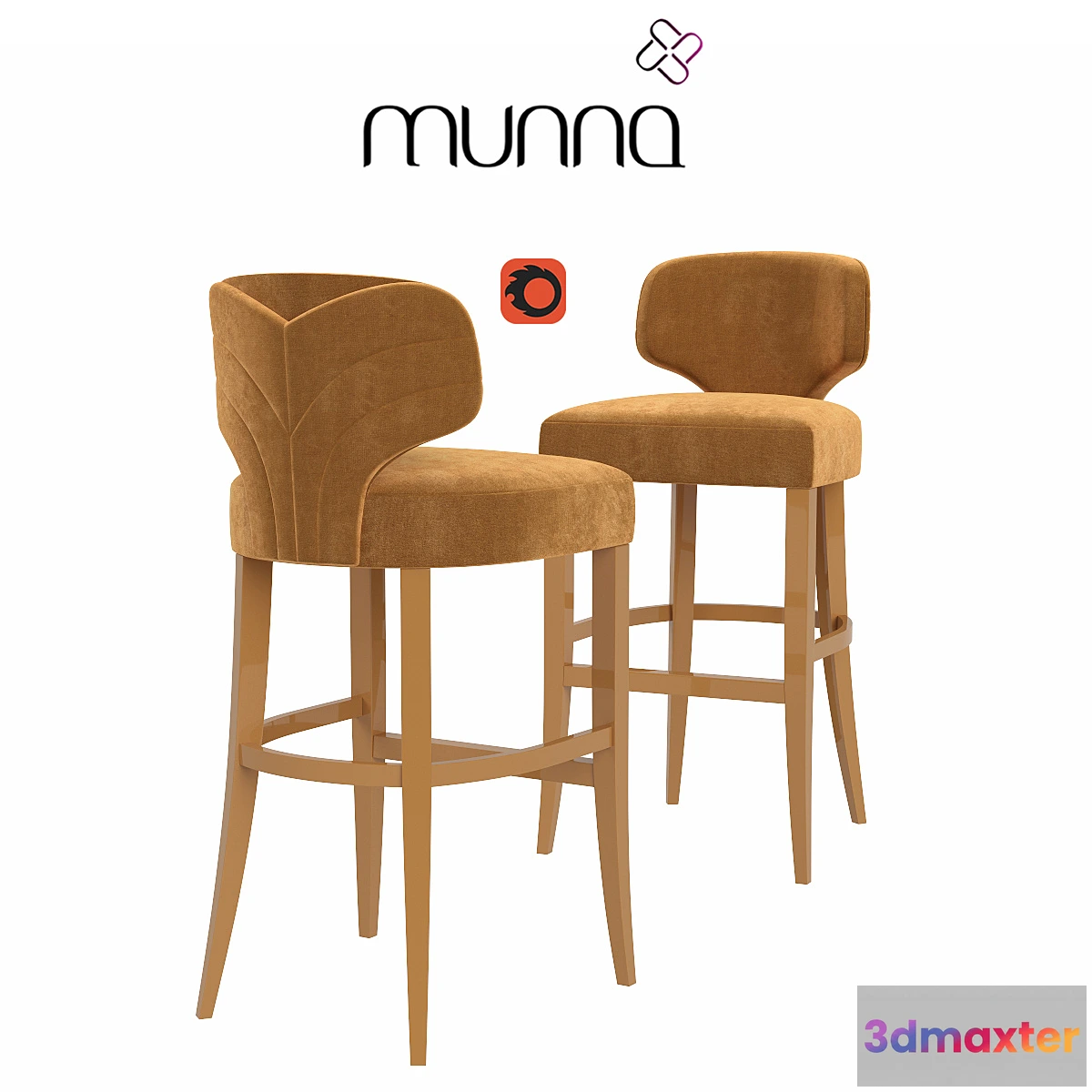 1415838 - Munna Melody bar stool 3D Max