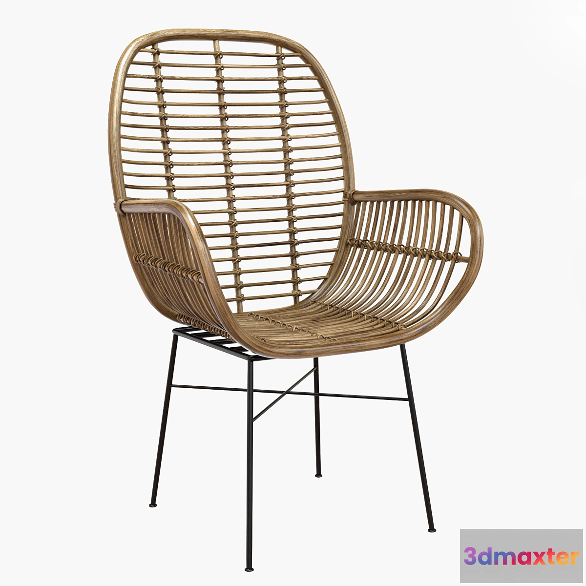 1415920 - Lily Rattan Armchair with Metal Legs 3D Max