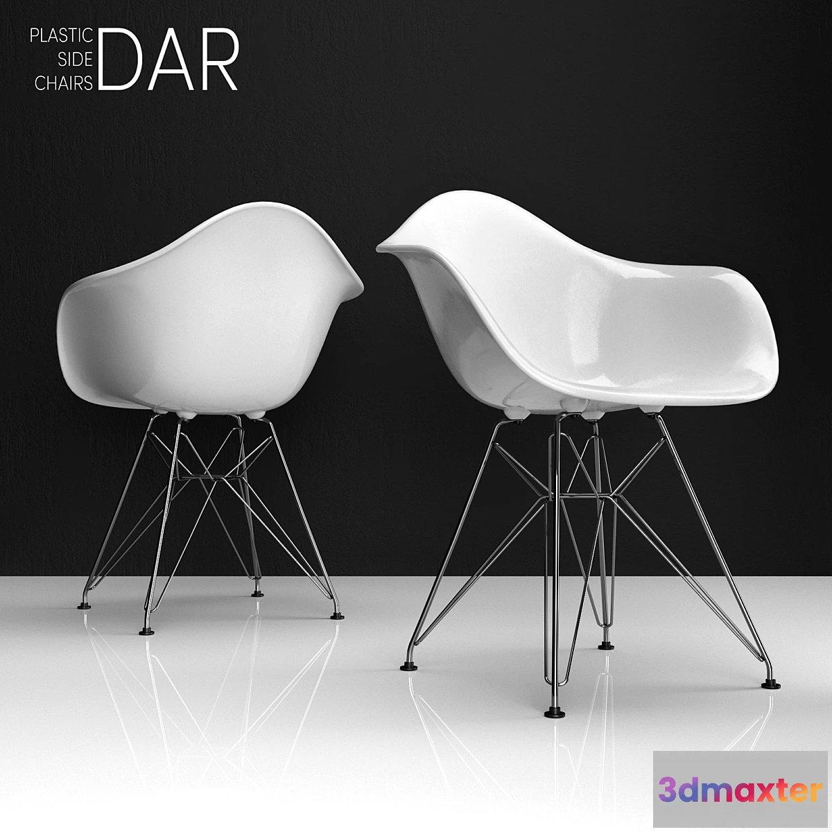 1418566 - Eames DAR plastic side chair 3D Max