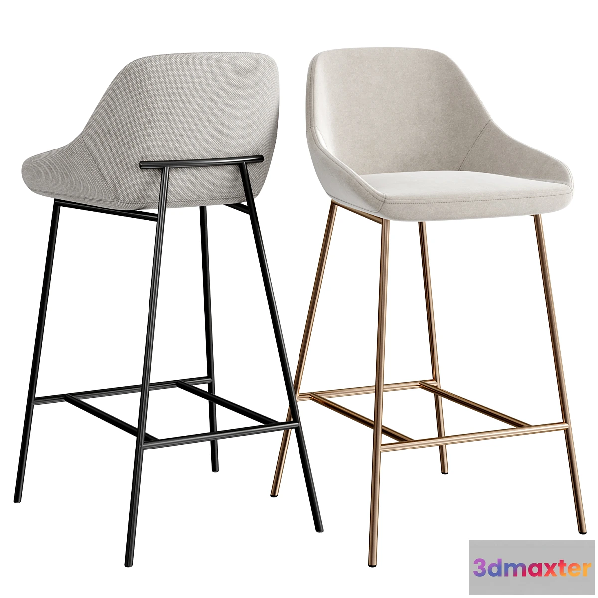 1420740 - SHELBY COUNTER STOOL BEIGE 3D Max