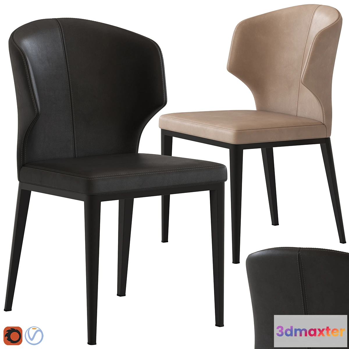 1421330 - Coco Republic Franco Chair 3D Max