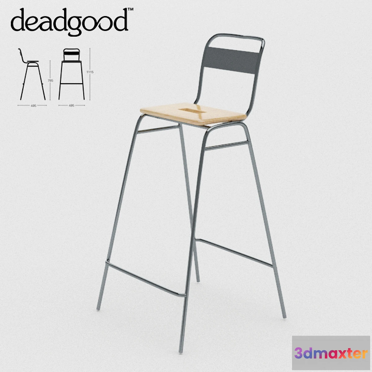 1423596 - Deadgood _ Working Girl Cross Stool 3D Max