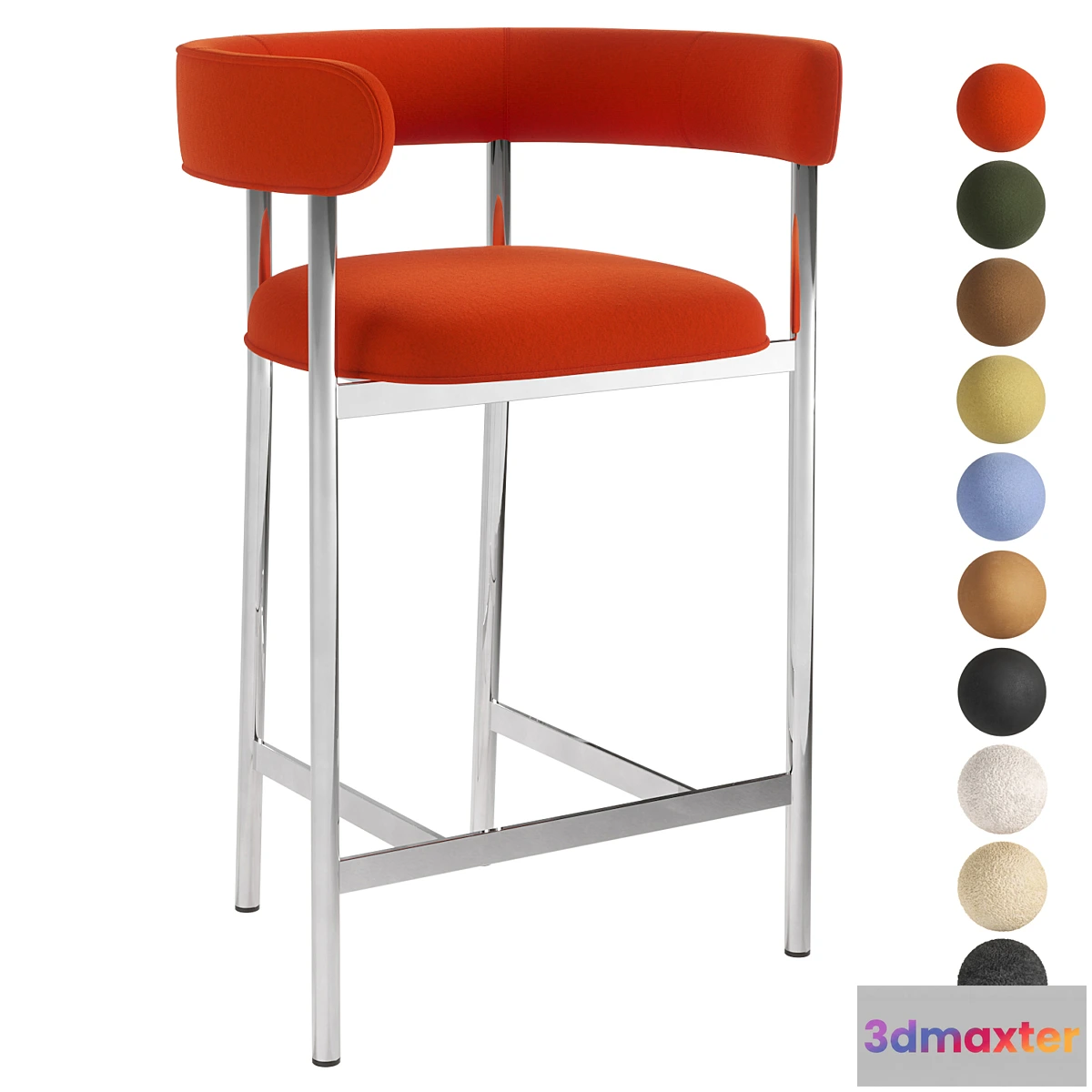 1424582 - Mobel - Font Bar ArmStool 3D Max