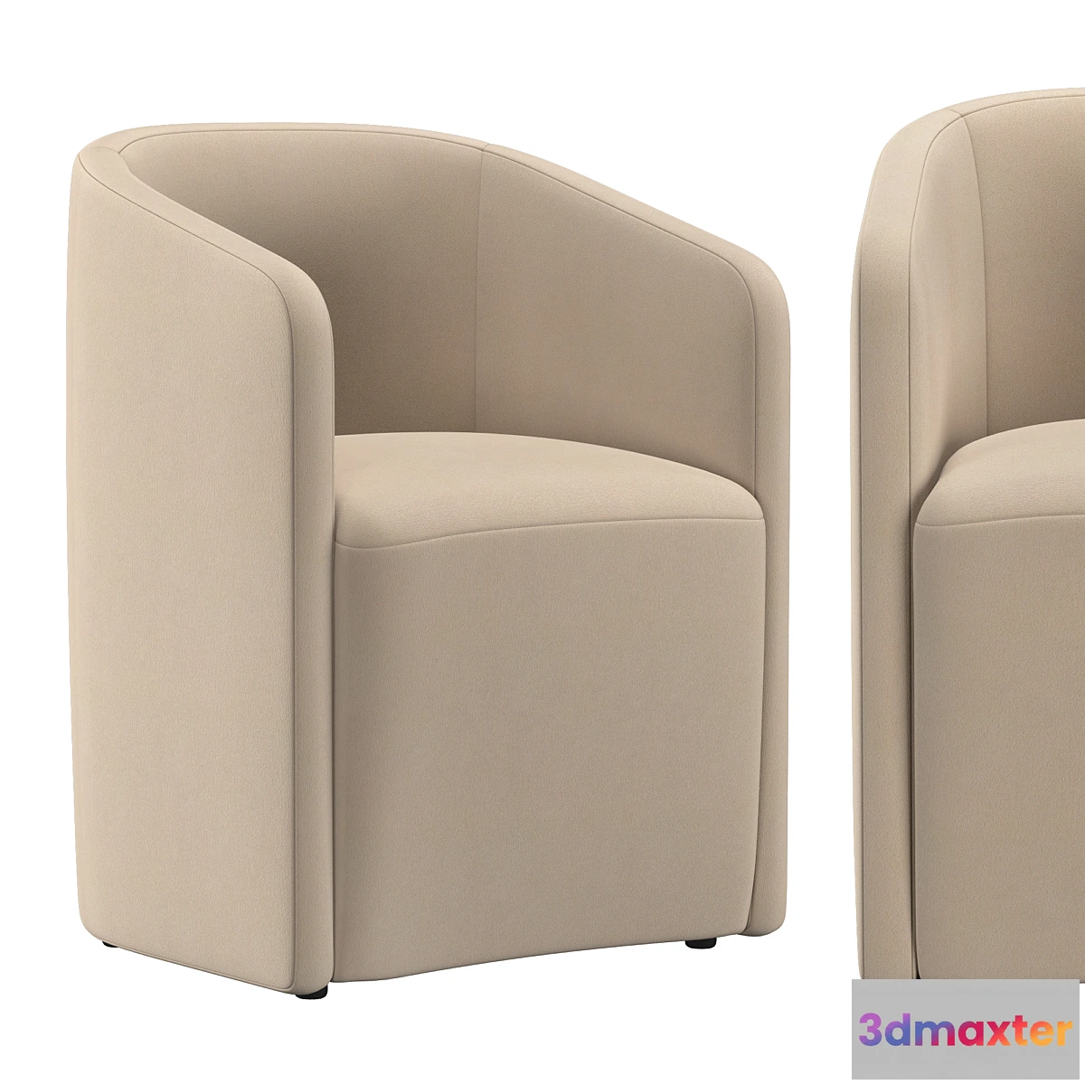 1426066 - AURELIE BARRELBACK FABRIC ARMCHAIR 3D Max