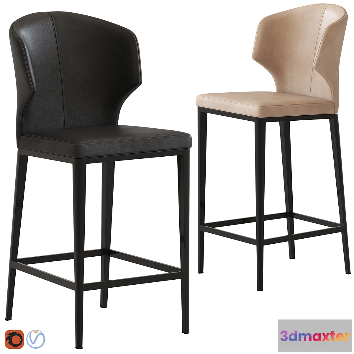 1426310 - Coco Republic Franco Stool 3D Max