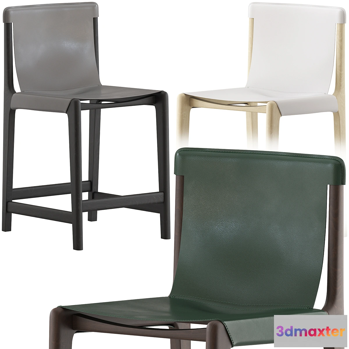 1428122 - CB2 Burano Counter Stool 3D Max