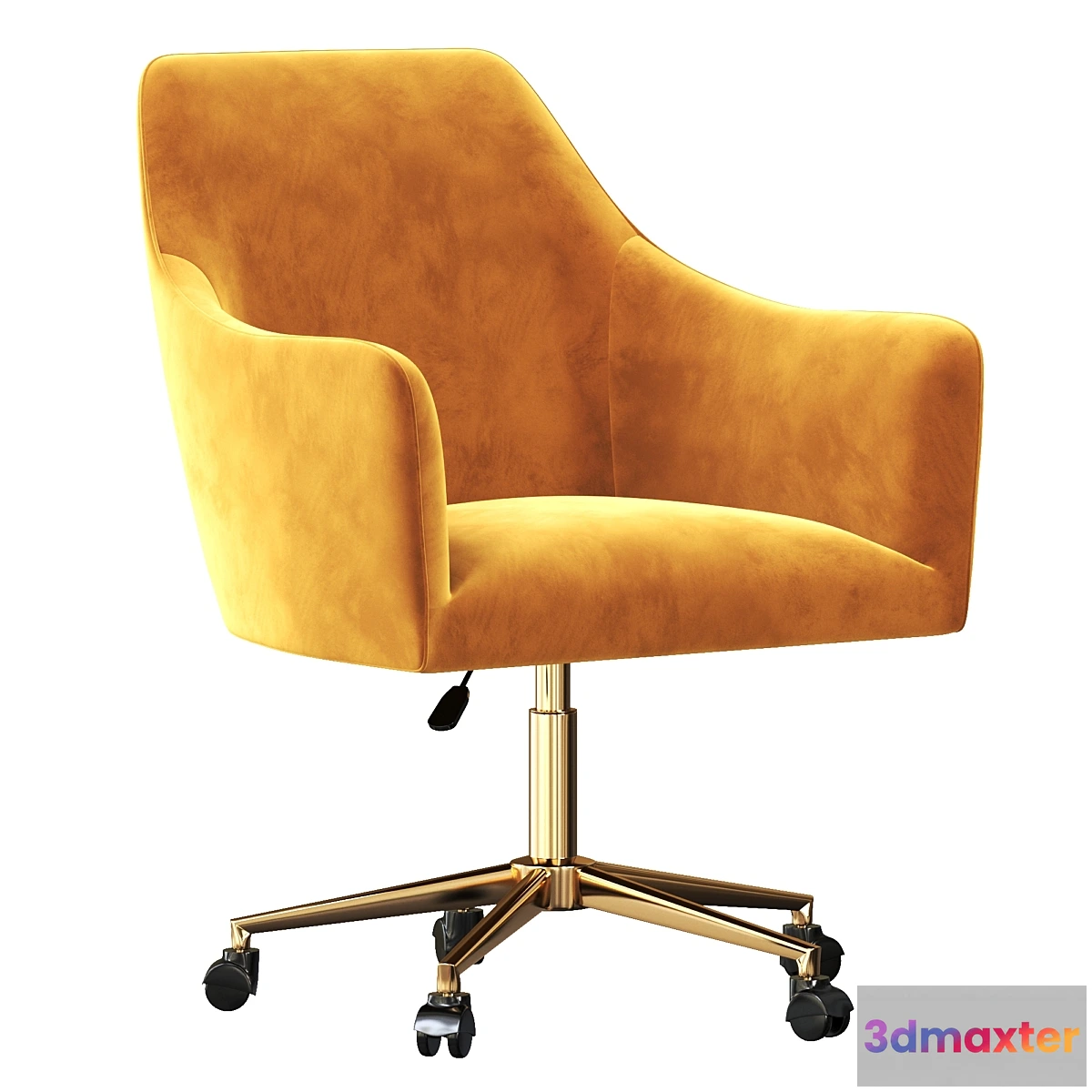 1429148 - Frosted Adjustable Swivel Velvet Office Chair 3D Max