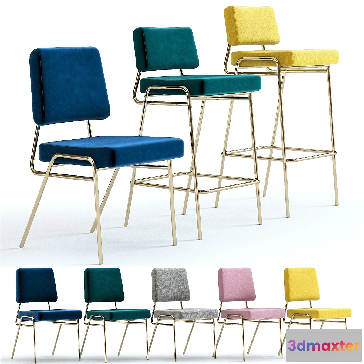 1429764 - West Elm Wire Frame Chairs 3D Max