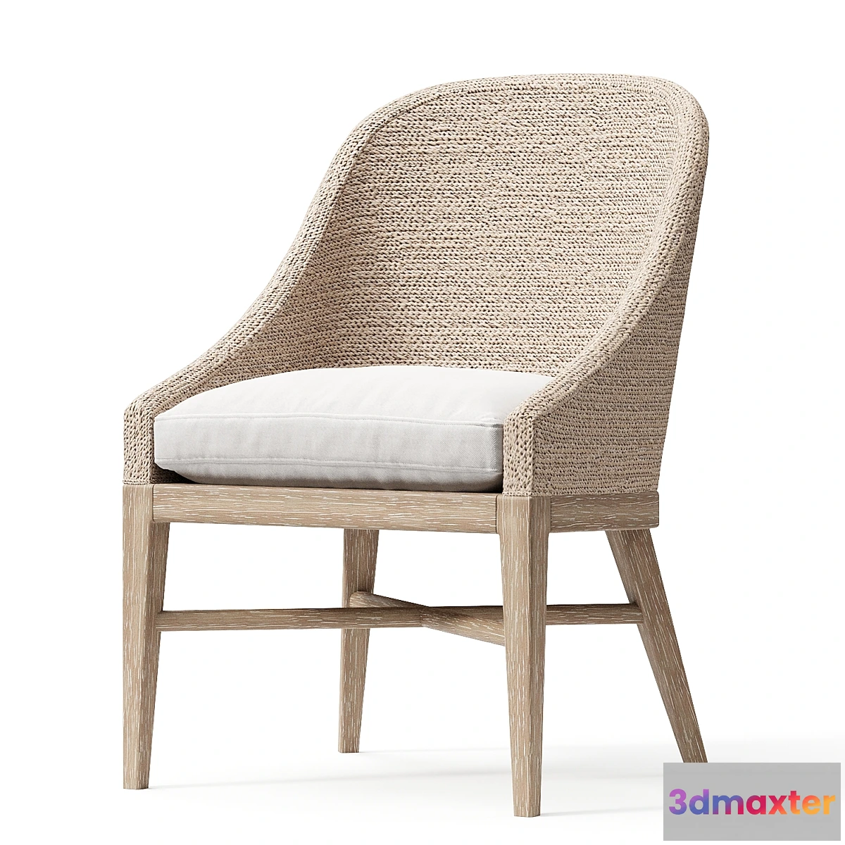 1430810 - MARISOL SEAGRASS SLOPE ARM DINING SIDE CHAIR 3D Max