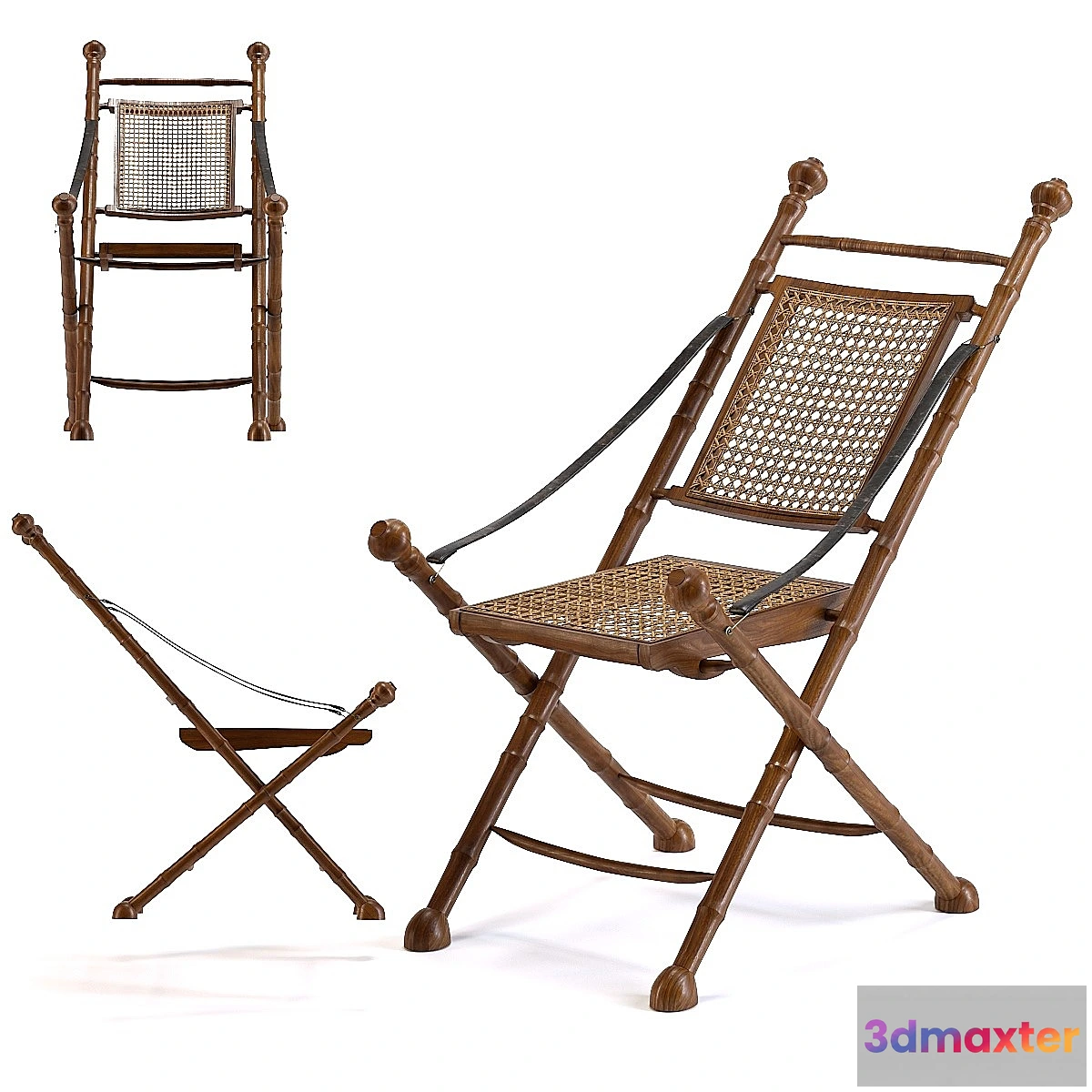 1432044 - Folding Chair Colonial 3D Max