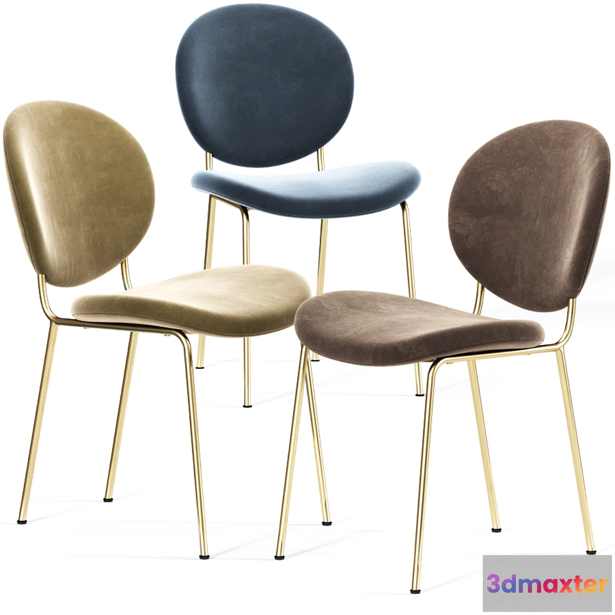 1434278 - Demi Dining Chair Velvet 3D Max