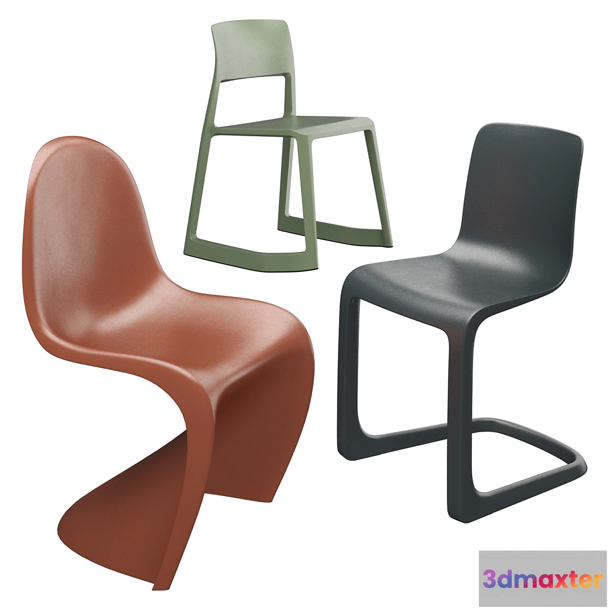 1438062 - Vitra Plastic Chairs 3D Max
