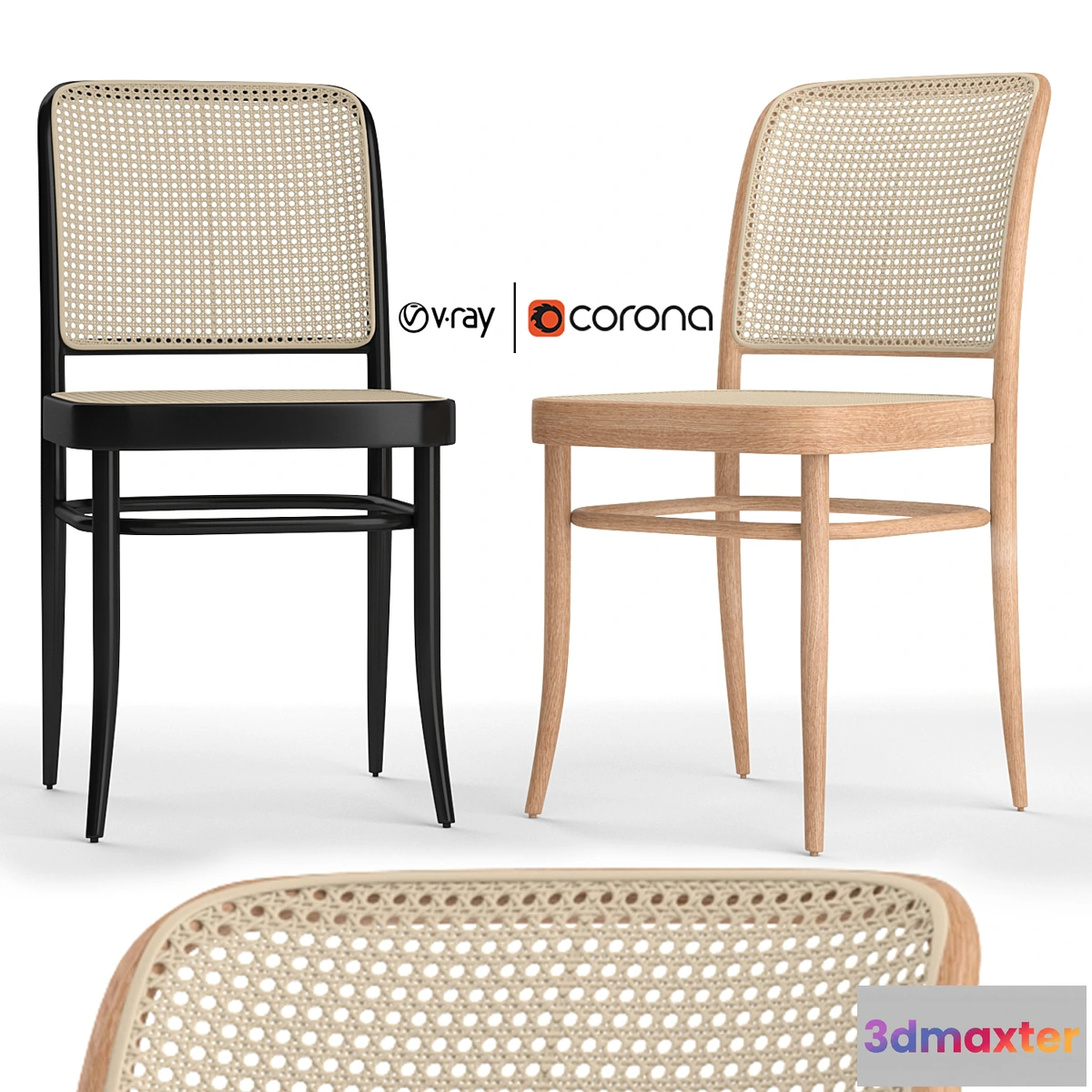 1438318 - Hoffmann side dining chair 3D Max