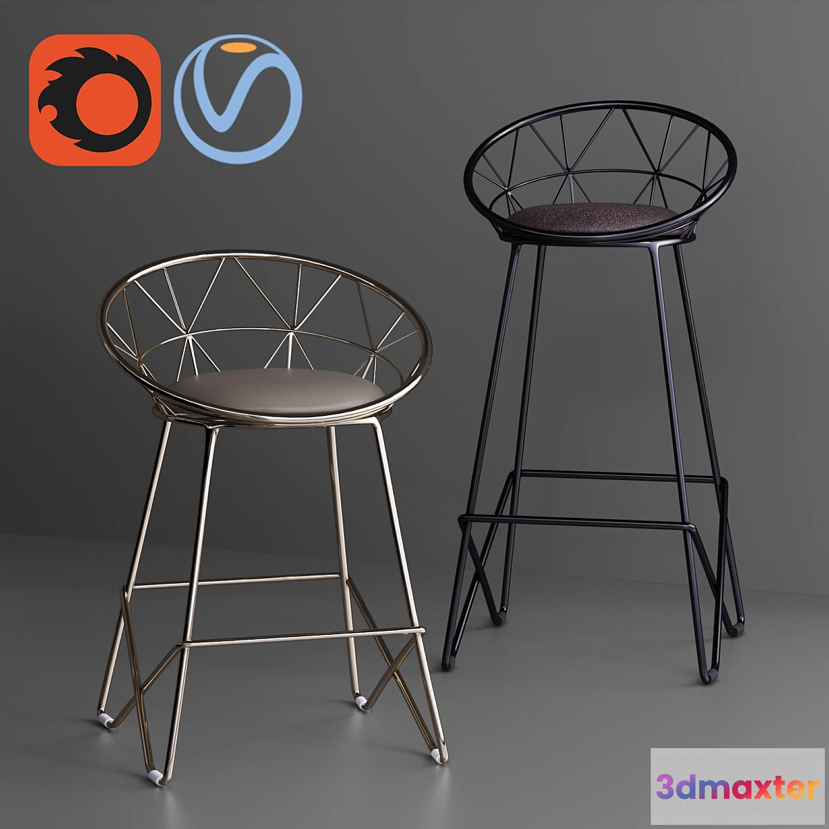 1439554 - Winsor Rolf Kimsai Chair Stool 3D Max