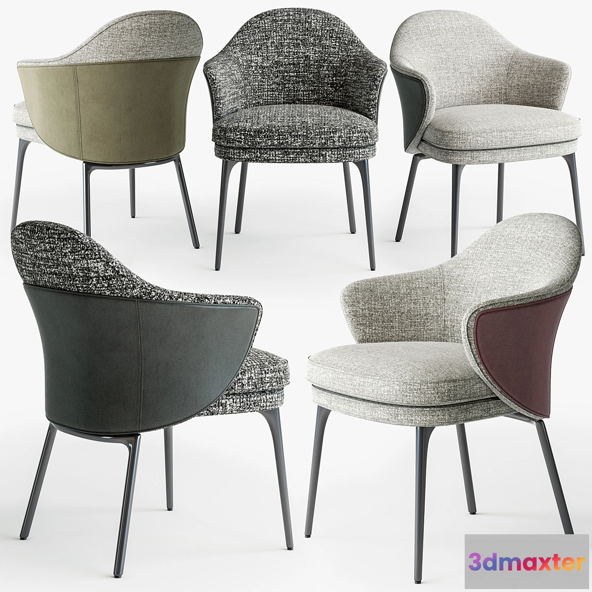 1439660 - Minotti Angie dining armchair 3D Max