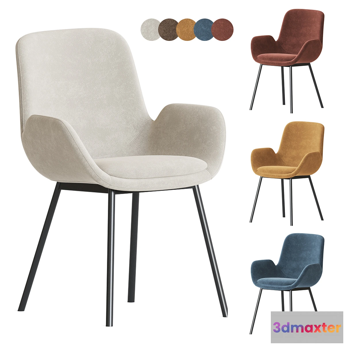 1441638 - Pike dining chair 3D Max