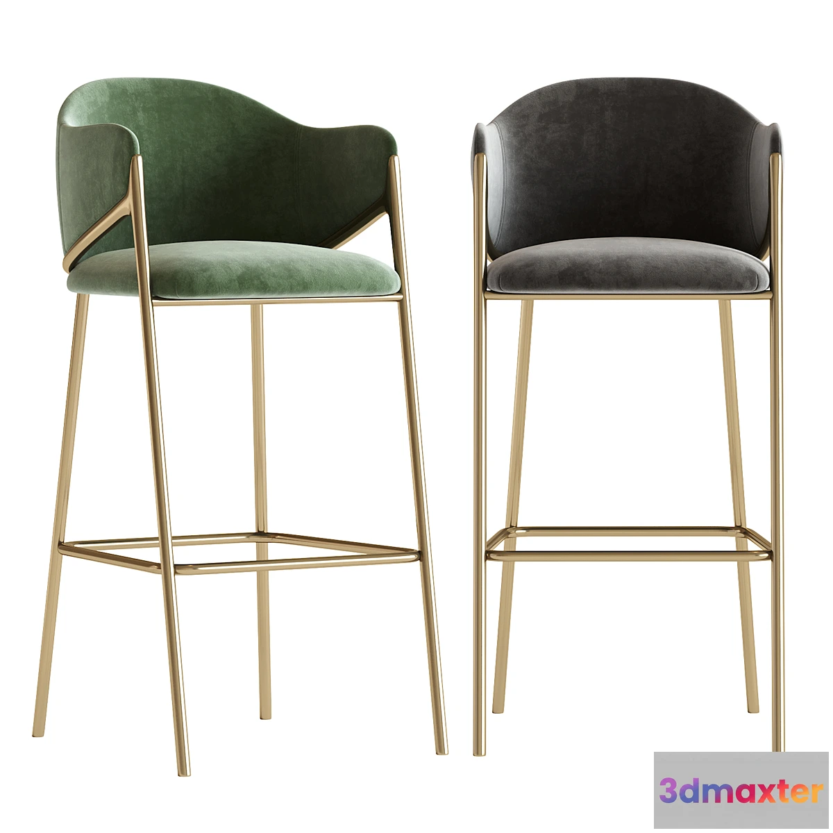 1441816 - Metal Solid Barstool 3D Max