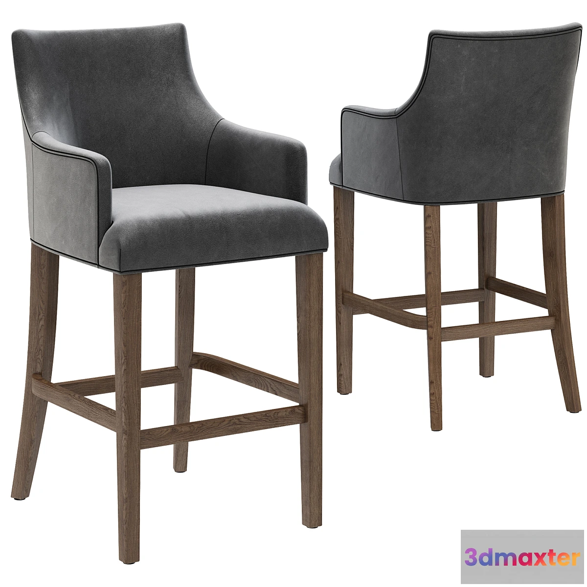 1442364 - Restoration Hardware Ella Leather Stool 3D Max