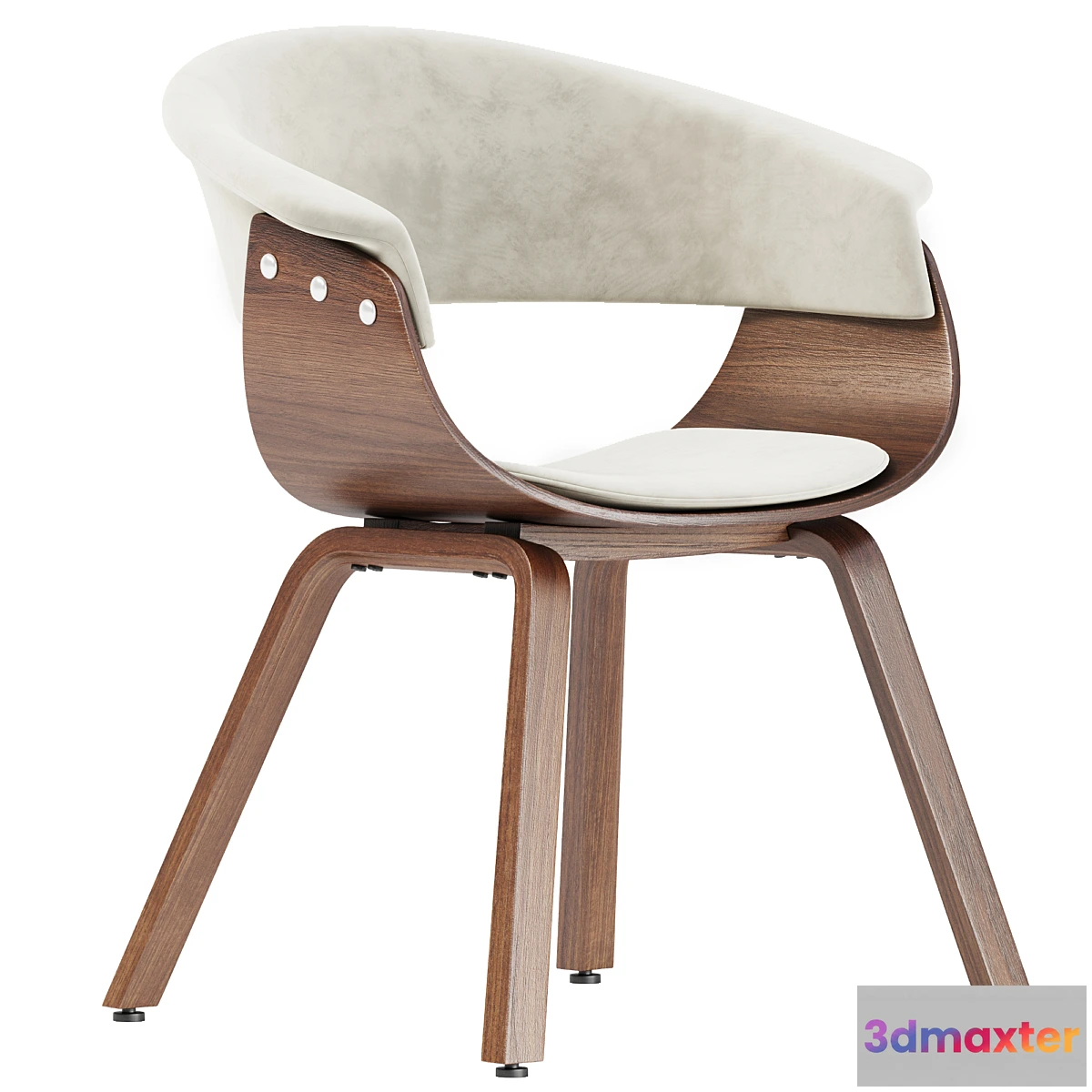 1443698 - Walnut Wood Modern Dining Chair 3D Max