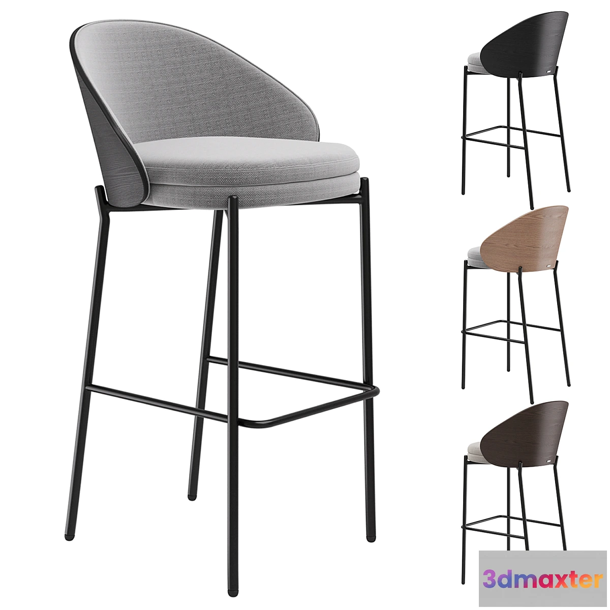 1445568 - Bar stool Eamy by Kave Home 3D Max
