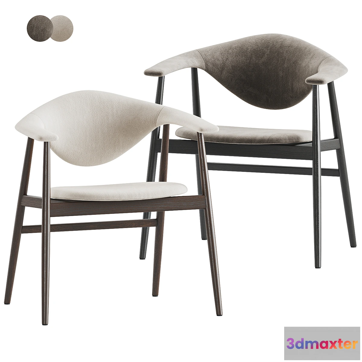 1446128 - Masculo Dining Chair by Gubi 3D Max