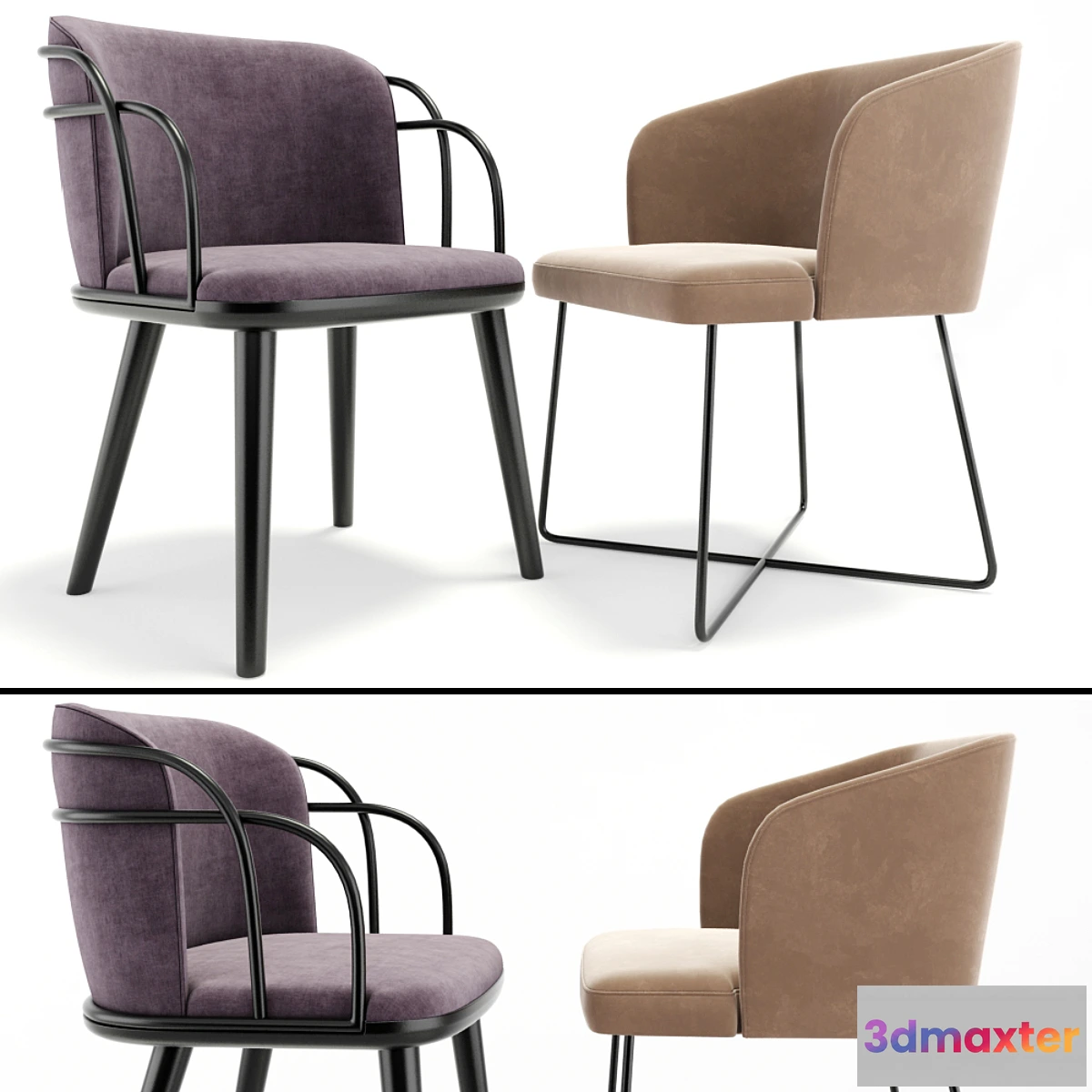 1447242 - Modrest Stelle And Arven Chair Mid century 3D Max