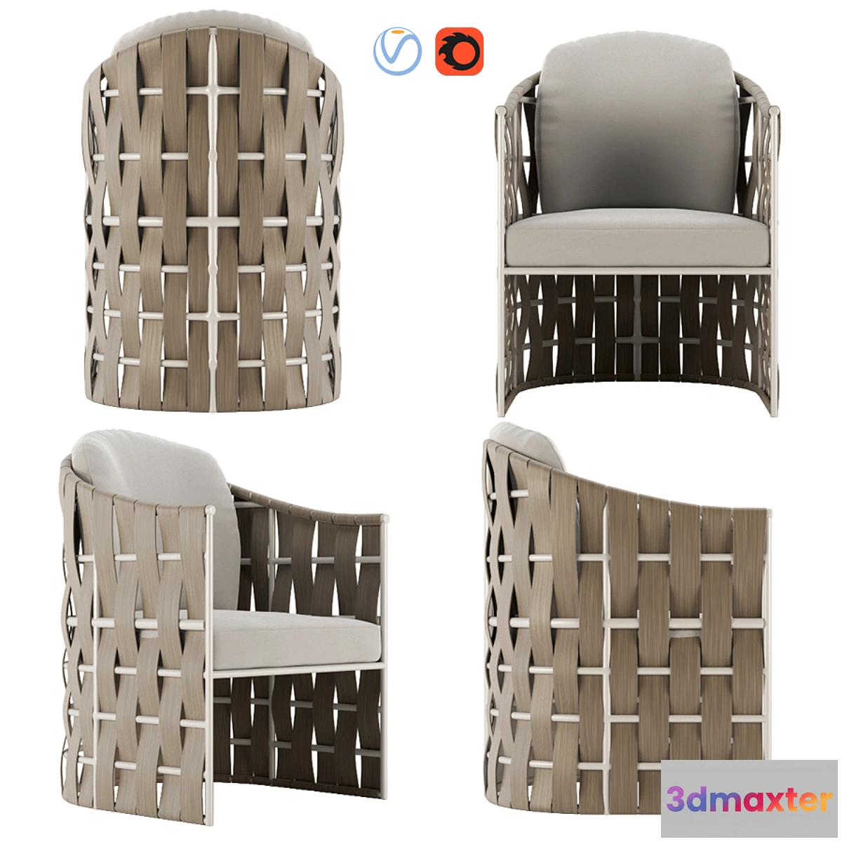 1448570 - Skyline Designs Strips dining chair 3D Max