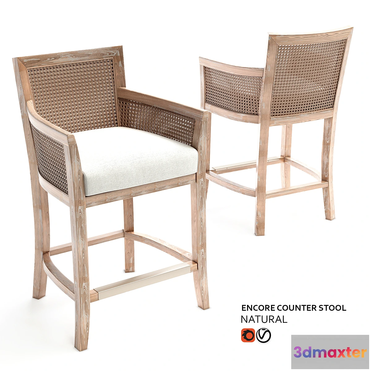 1448616 - Uttermost bar stool 3D Max