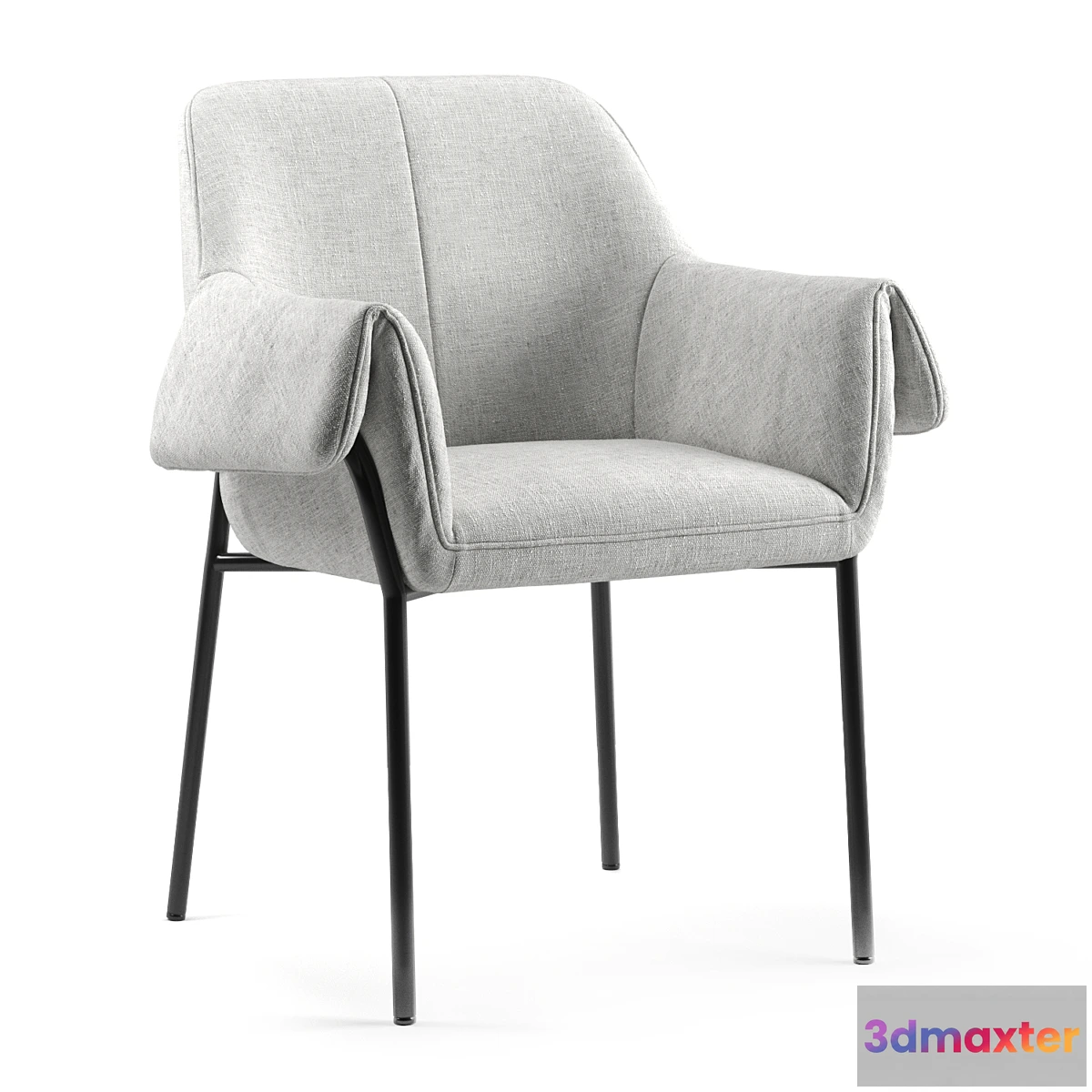 1449888 - Chair Cruz Textile Light Gray 3D Max