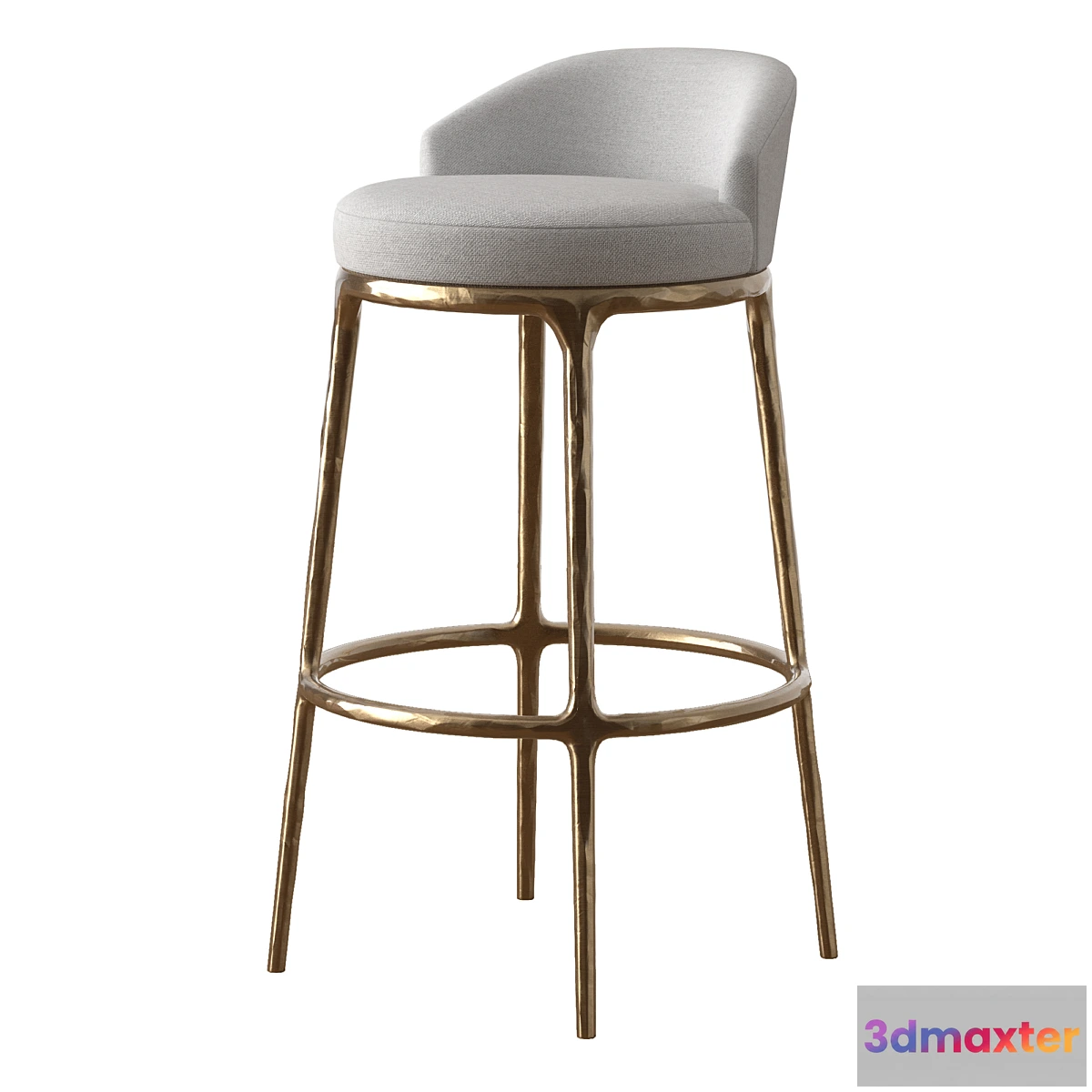 1451176 - RH THADDEUS FABRIC SWIVEL BARSTOOL 3D Max