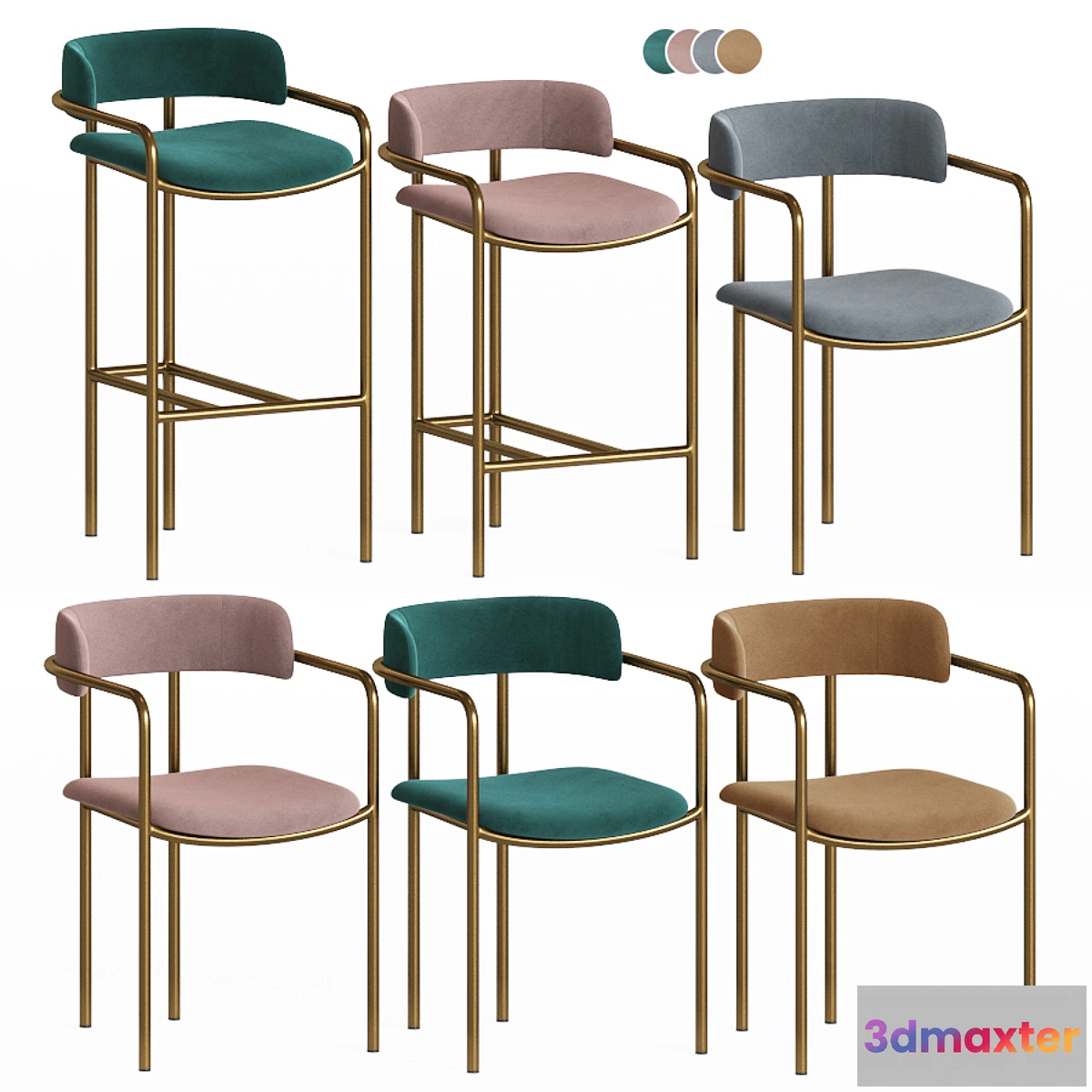 1454082 - Lenox Chairs Set Westelm 3D Max